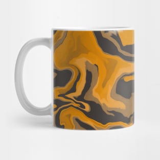 Shades of  Moody Yellow and Gray Aesthetic Marble Pattern Mug